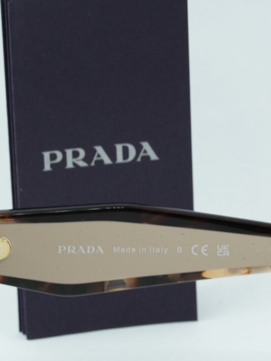 Prada PR24ZS 07R0A6 Square Sunglasses - Caramel Tortoise/Brown Gradient main image 4